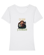 CA BABA SI MITRALIERA 2 Tricou mânecă scurtă guler larg fitted Damă Expresser