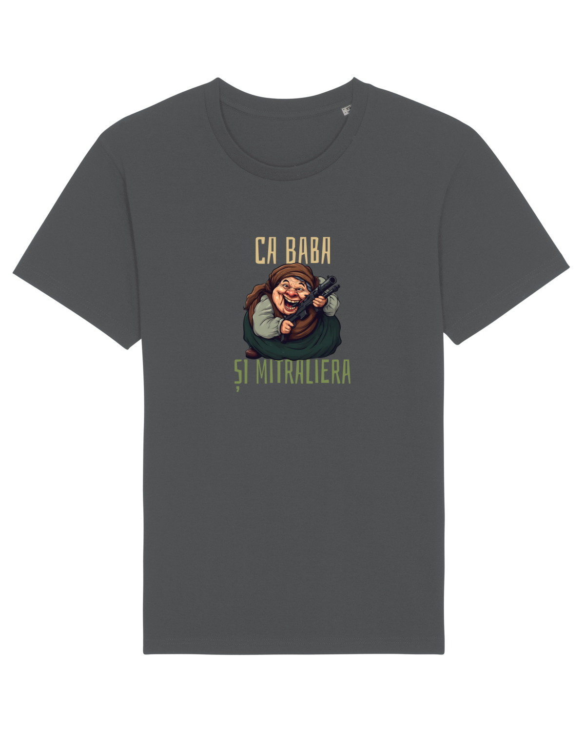 Tricou mânecă scurtă Unisex Rocker Anthracite