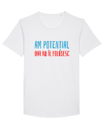 AM POTENTIAL, DAR NU IL FOLOSESC Tricou mânecă scurtă guler larg Bărbat Skater