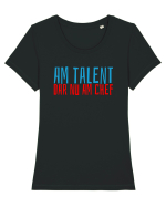 AM TALENT, DAR NU AM CHEF Tricou mânecă scurtă guler larg fitted Damă Expresser