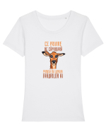 CE PRIVIRE DE CAPRIOARA PRINSA IN LUMINA FARURILOR AI! 1 Tricou mânecă scurtă guler larg fitted Damă Expresser