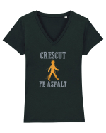 CRESCUT PE ASFALT 2 Tricou mânecă scurtă guler V Damă Evoker