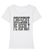 CRESCUT PE ASFALT 3 Tricou mânecă scurtă guler larg fitted Damă Expresser