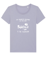 At the Gym Tricou mânecă scurtă guler larg fitted Damă Expresser