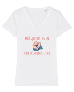 DACA ESTI PROST DE MIC, CAND CRESTI DOAR TE JOCI 2 Tricou mânecă scurtă guler V Damă Evoker