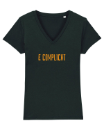 E COMPLICAT Tricou mânecă scurtă guler V Damă Evoker