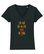FA-MA SA-MI FIE DOR DE TINE (DISPARI) Tricou mânecă scurtă guler V Damă Evoker