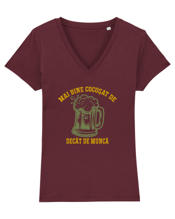 MAI BINE COCOSAT DE BERE DECAT DE MUNCA Burgundy