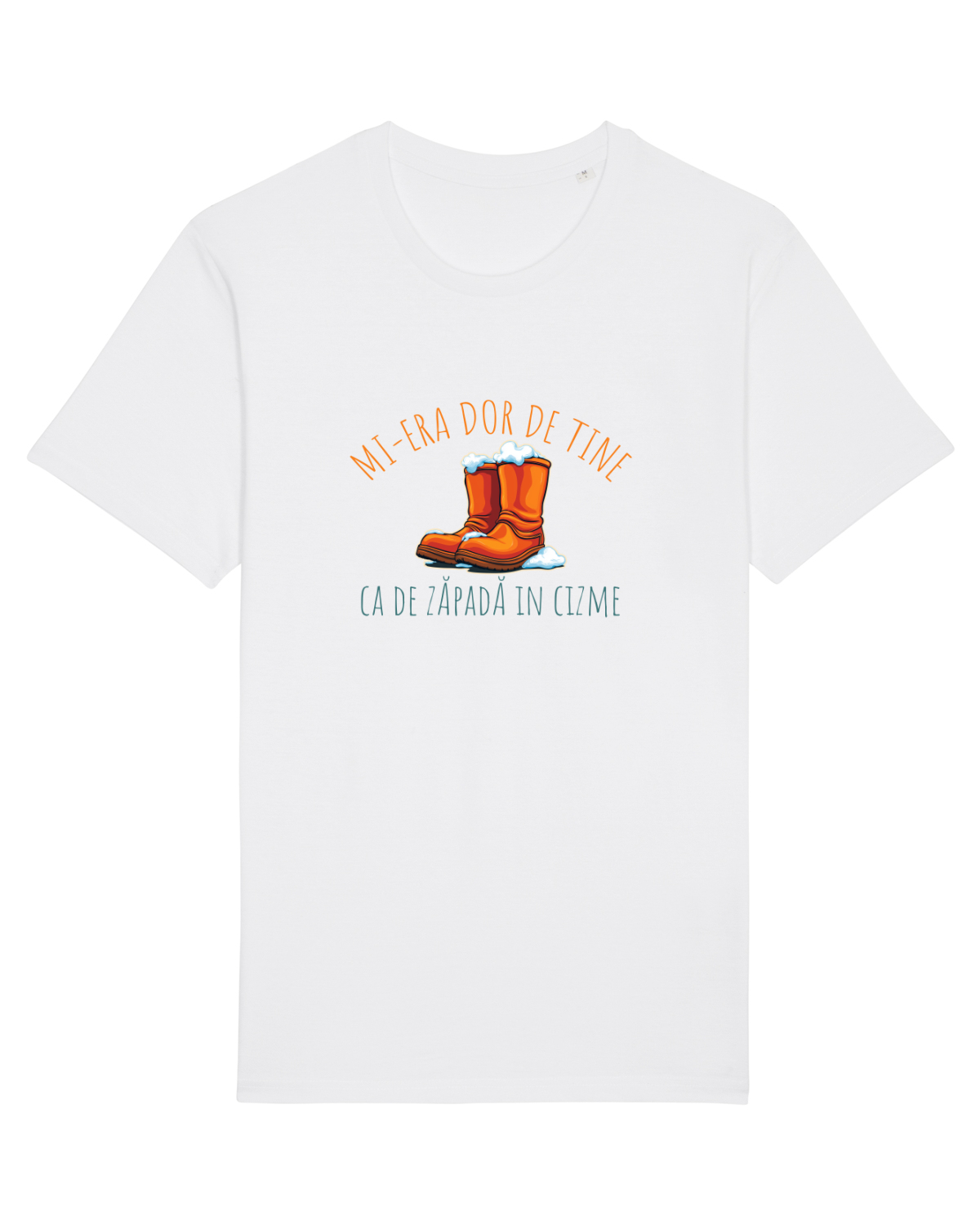 Tricou mânecă scurtă Unisex Rocker White