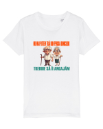 NU MAI PUTEM TRAI DIN PENSIA BUNICILOR... TREBUIE SA II ANGAJAM Tricou mânecă scurtă  Copii Mini Creator