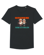 NU MAI PUTEM TRAI DIN PENSIA BUNICILOR... TREBUIE SA II ANGAJAM Tricou mânecă scurtă guler larg Bărbat Skater