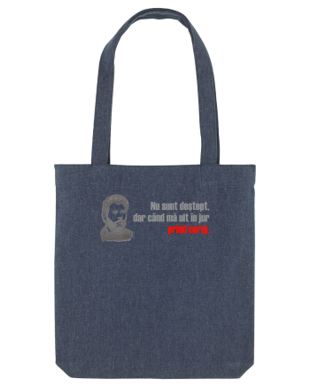 NU SUNT DESTEPT, DAR CAND MA UIT IN JUR PRIND CURAJ - citat Ion Creanga Midnight Blue