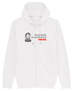 NU SUNT DESTEPT, DAR CAND MA UIT IN JUR PRIND CURAJ - citat Ion Creanga Hanorac cu fermoar Unisex Connector