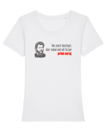 NU SUNT DESTEPT, DAR CAND MA UIT IN JUR PRIND CURAJ - citat Ion Creanga Tricou mânecă scurtă guler larg fitted Damă Expresser