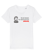 NU SUNT DESTEPT, DAR CAND MA UIT IN JUR PRIND CURAJ - citat Ion Creanga Tricou mânecă scurtă  Copii Mini Creator