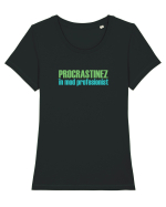 PROCRASTINEZ (AMAN) IN MOD PROFESIONIST Tricou mânecă scurtă guler larg fitted Damă Expresser