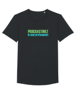 PROCRASTINEZ (AMAN) IN MOD PROFESIONIST Tricou mânecă scurtă guler larg Bărbat Skater