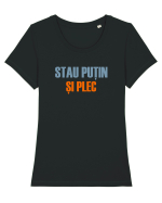 STAU PUTIN SI PLEC Tricou mânecă scurtă guler larg fitted Damă Expresser