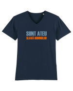 SUNT ATEU, SLAVA DOMNULUI! Tricou mânecă scurtă guler V Bărbat Presenter