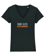 SUNT ATEE, SLAVA DOMNULUI! Tricou mânecă scurtă guler V Damă Evoker