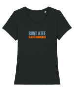 SUNT ATEE, SLAVA DOMNULUI! Tricou mânecă scurtă guler larg fitted Damă Expresser