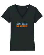 SUNT CALM, DAR NU LINISTIT Tricou mânecă scurtă guler V Damă Evoker