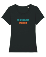 TE DERANJEZ? PERFECT! Tricou mânecă scurtă guler larg fitted Damă Expresser