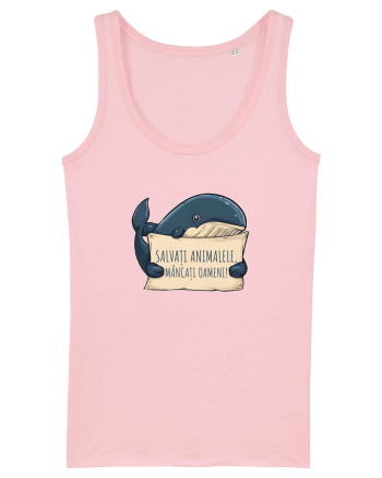 SALVATI ANIMALELE, MANCATI OAMENI - umor absurd - balena Cotton Pink
