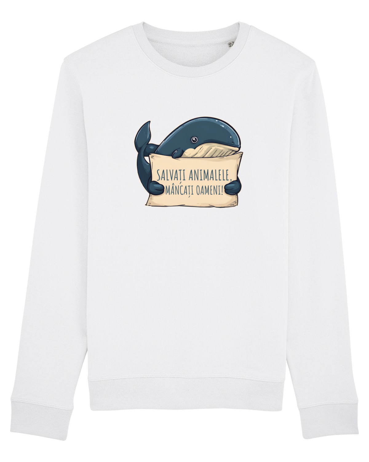 Bluză mânecă lungă Unisex Rise White