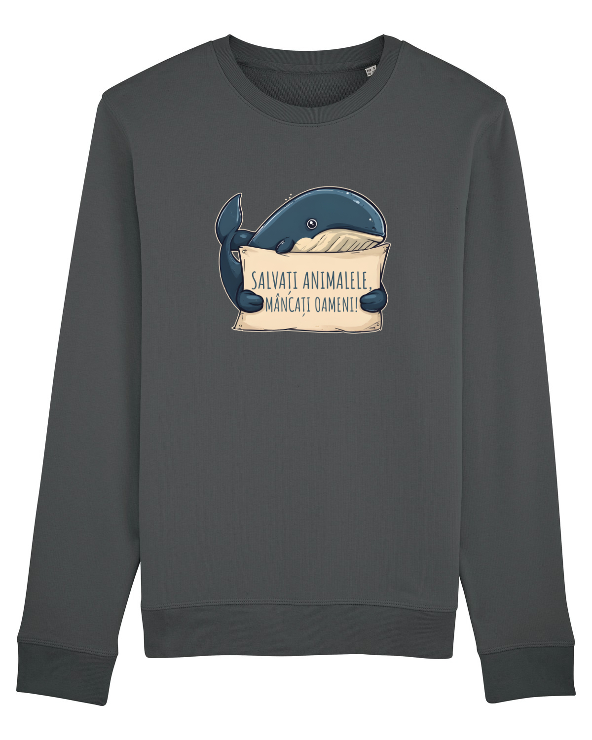 Bluză mânecă lungă Unisex Rise Anthracite