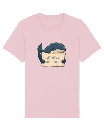 SALVATI ANIMALELE, MANCATI OAMENI - umor absurd - balena Cotton Pink