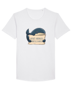 SALVATI ANIMALELE, MANCATI OAMENI - umor absurd - balena Tricou mânecă scurtă guler larg Bărbat Skater