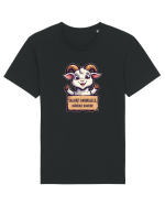 SALVATI ANIMALELE, MANCATI OAMENI - umor absurd - capra Tricou mânecă scurtă Unisex Rocker