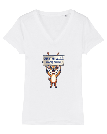 SALVATI ANIMALELE, MANCATI OAMENI - umor absurd - cerb / caprioara White