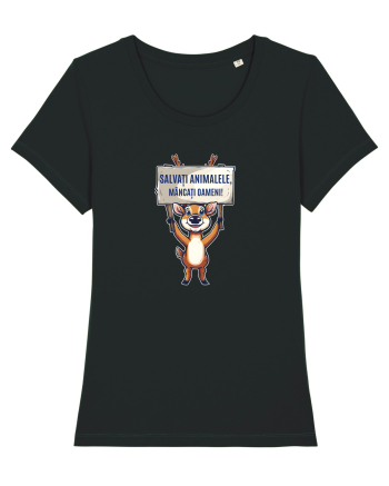 SALVATI ANIMALELE, MANCATI OAMENI - umor absurd - cerb / caprioara Black