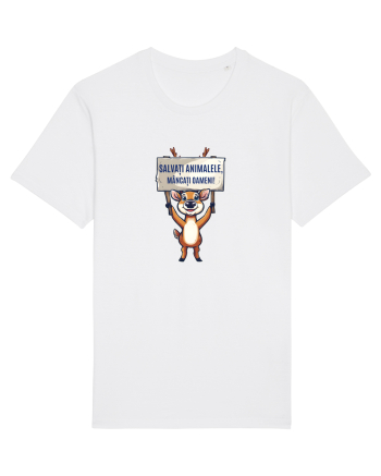 SALVATI ANIMALELE, MANCATI OAMENI - umor absurd - cerb / caprioara White
