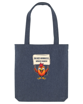 SALVATI ANIMALELE, MANCATI OAMENI - umor absurd - gaina / pui Midnight Blue