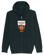 SALVATI ANIMALELE, MANCATI OAMENI - umor absurd - gaina / pui Hanorac cu fermoar Unisex Connector
