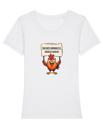 SALVATI ANIMALELE, MANCATI OAMENI - umor absurd - gaina / pui White