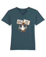 SALVATI ANIMALELE, MANCATI OAMENI - umor absurd - gasca Tricou mânecă scurtă guler V Bărbat Presenter