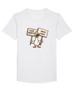 SALVATI ANIMALELE, MANCATI OAMENI - umor absurd - gasca Tricou mânecă scurtă guler larg Bărbat Skater