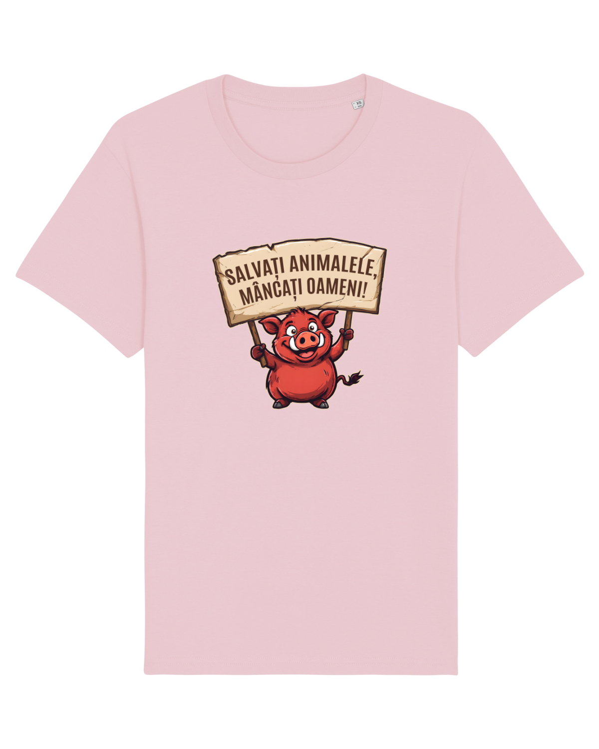 Tricou mânecă scurtă Unisex Rocker Cotton Pink