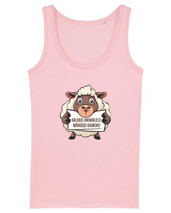 SALVATI ANIMALELE, MANCATI OAMENI - umor absurd - oaie Cotton Pink
