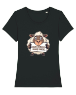 SALVATI ANIMALELE, MANCATI OAMENI - umor absurd - oaie Tricou mânecă scurtă guler larg fitted Damă Expresser