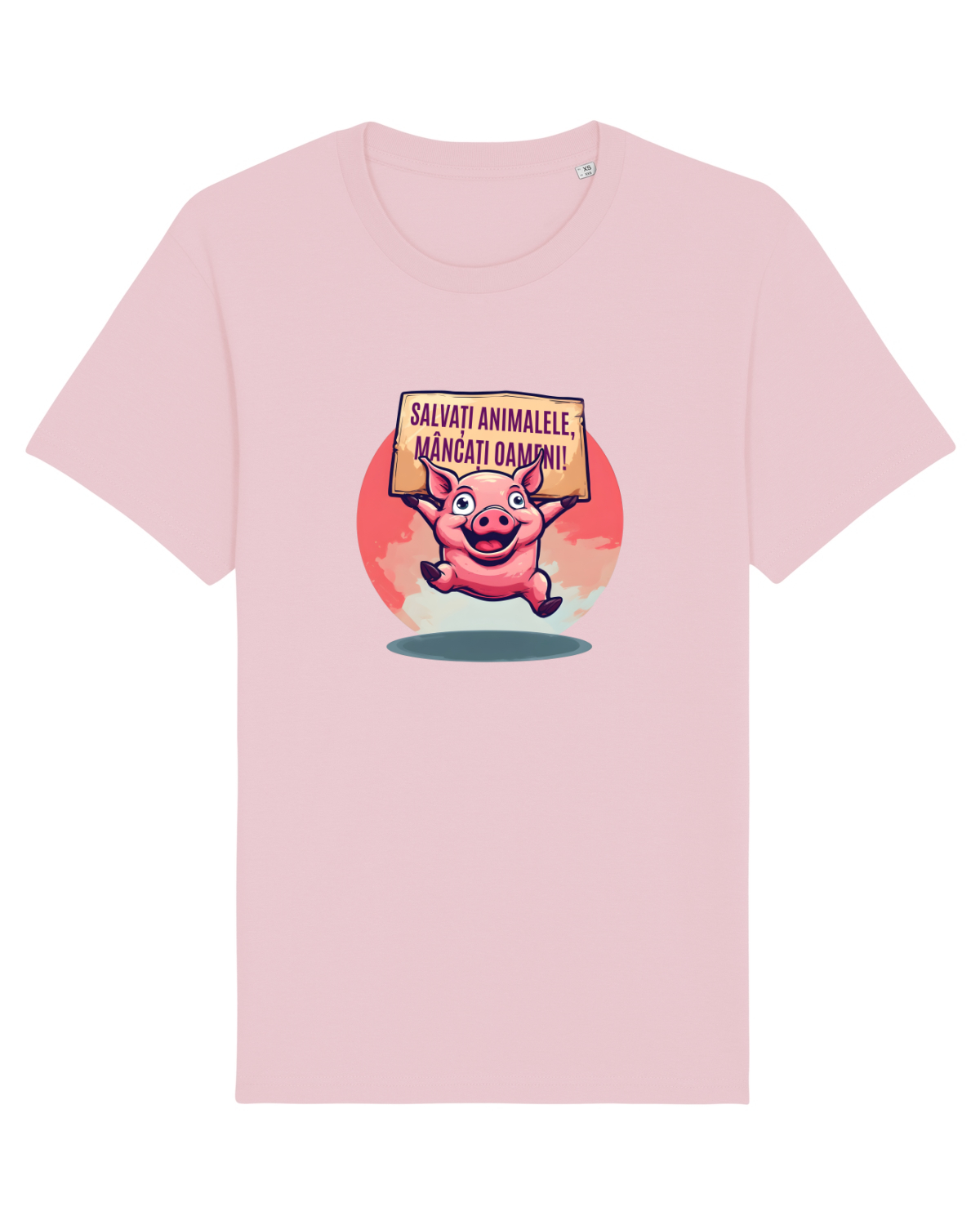 Tricou mânecă scurtă Unisex Rocker Cotton Pink