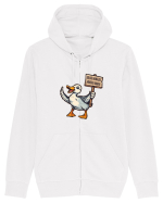SALVATI ANIMALELE, MANCATI OAMENI - umor absurd - rata Hanorac cu fermoar Unisex Connector