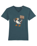 SALVATI ANIMALELE, MANCATI OAMENI - umor absurd - rata Tricou mânecă scurtă guler V Bărbat Presenter