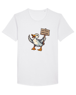 SALVATI ANIMALELE, MANCATI OAMENI - umor absurd - rata Tricou mânecă scurtă guler larg Bărbat Skater