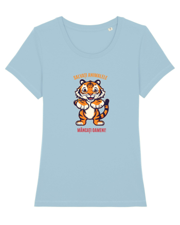 SALVATI ANIMALELE, MANCATI OAMENI - umor absurd - tigru Sky Blue