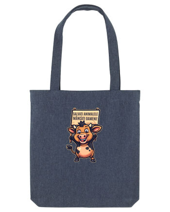 SALVATI ANIMALELE, MANCATI OAMENI - umor absurd - vaca Midnight Blue